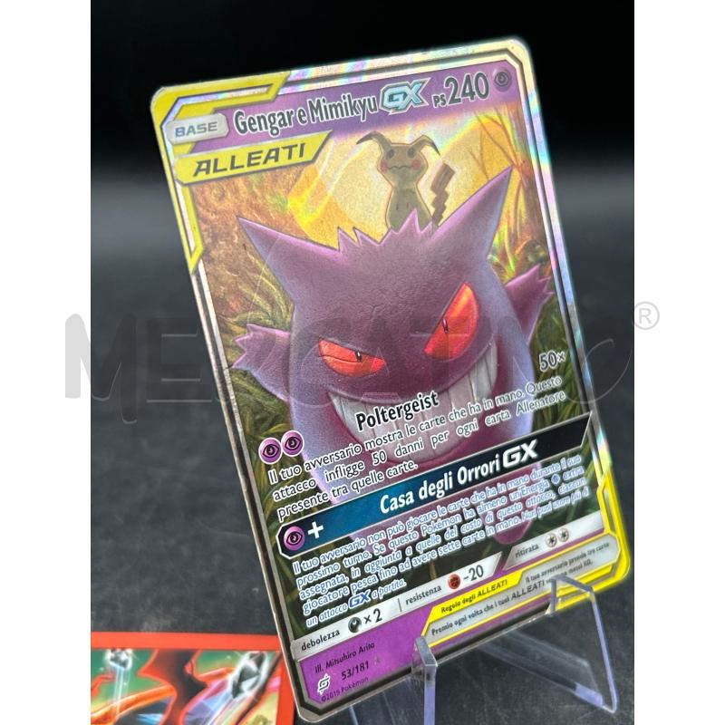 CARTA POKEMON GENGAR E MIMIKYU GX 53/181 | Mercatino dell'Usato Burolo 2