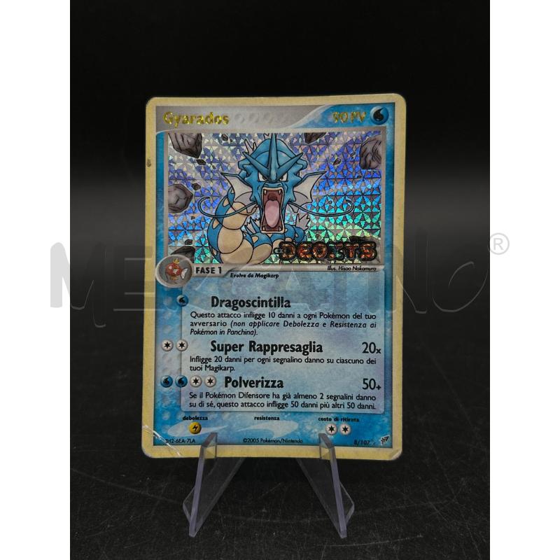 CARTA POKEMON GYARADOS EX DEOXYS STAMPED HOLO VINTAGE 8/107 | Mercatino dell'Usato Burolo 1