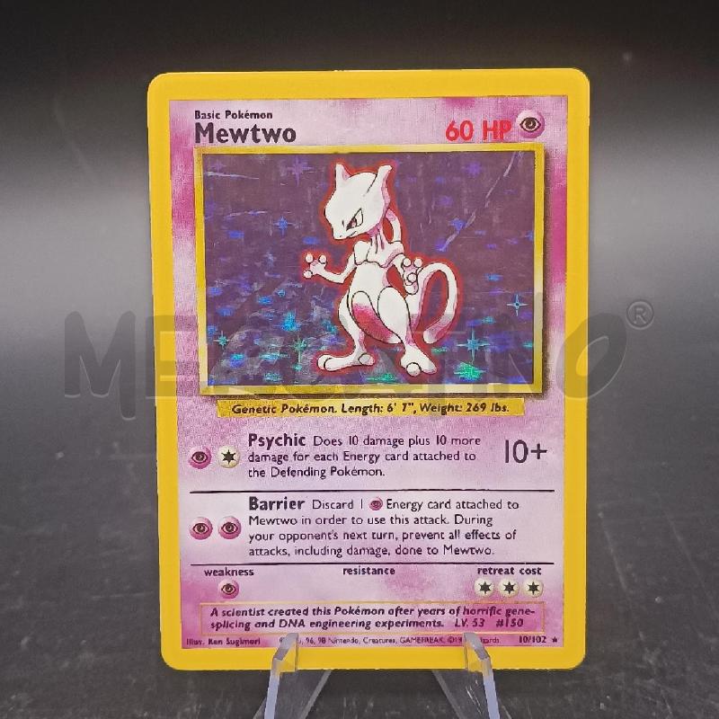 CARTA POKEMON MEWTWO HOLO BASE SET HOLO | Mercatino dell'Usato Burolo 1