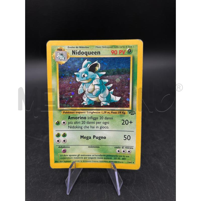 CARTA POKEMON NIDOQUEEN HOLO JUNGLE 7/64 | Mercatino dell'Usato Burolo 1