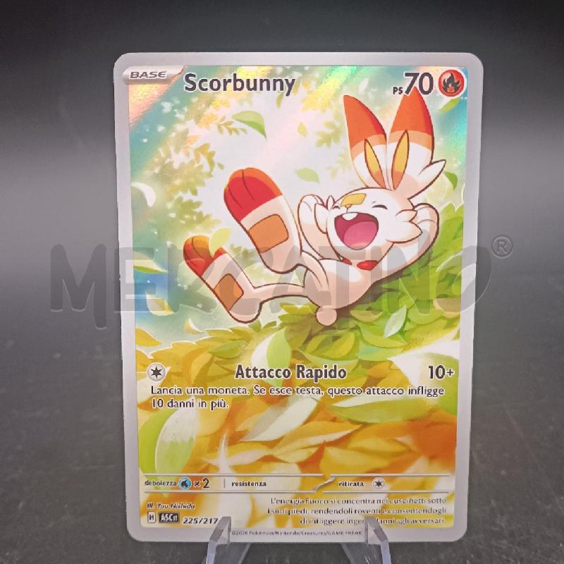 CARTA POKEMON SCORBUNNY 225/217 | Mercatino dell'Usato Burolo 1