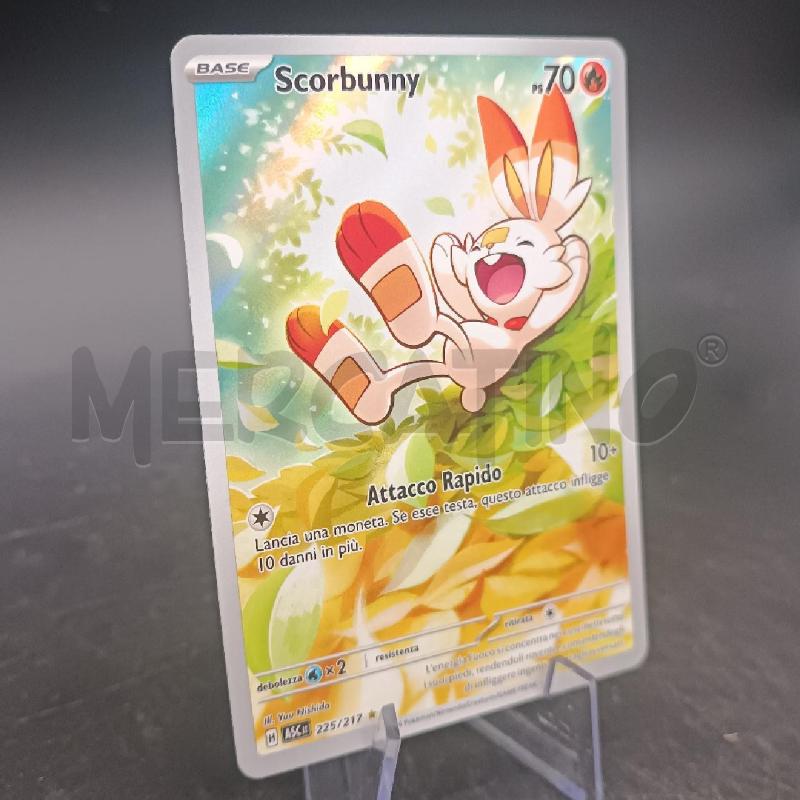 CARTA POKEMON SCORBUNNY 225/217 | Mercatino dell'Usato Burolo 2