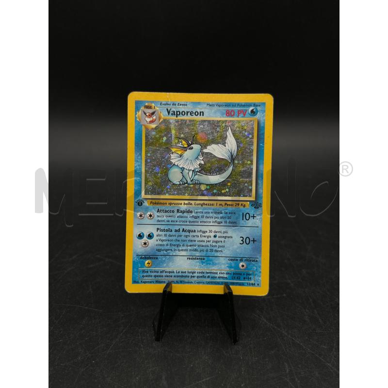 CARTA POKEMON VAPOREON HOLO 1 ST JUNGLE | Mercatino dell'Usato Burolo 1
