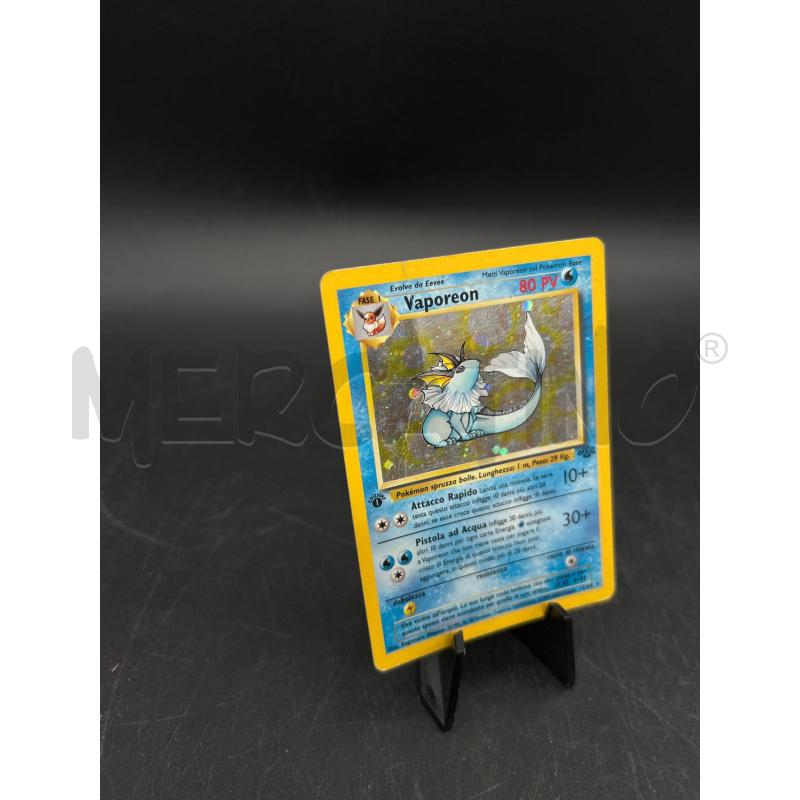 CARTA POKEMON VAPOREON HOLO 1 ST JUNGLE | Mercatino dell'Usato Burolo 3