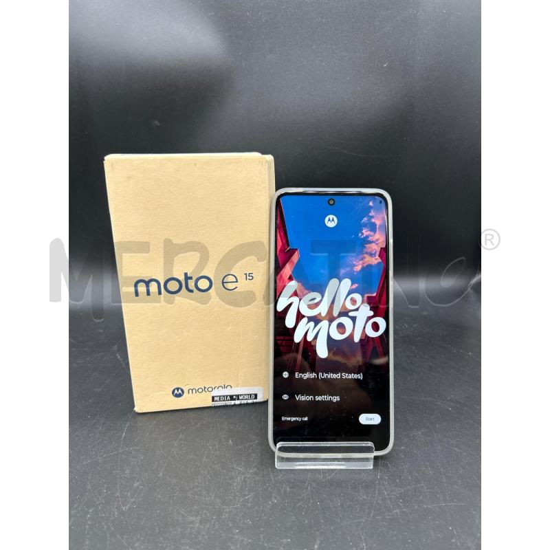CELLULARE MOTO E15 VIOLA SENZA CARICATORE | Mercatino dell'Usato Burolo 1