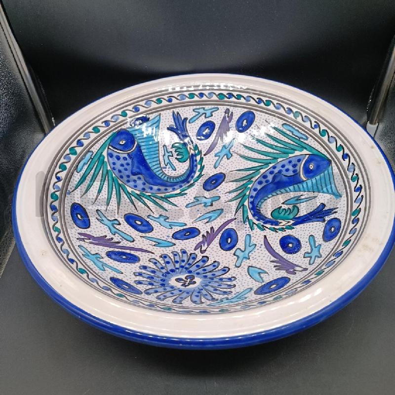 CENTROTAVOLA COTTO CERAMICA BIANCO BLU  | Mercatino dell'Usato Burolo 1