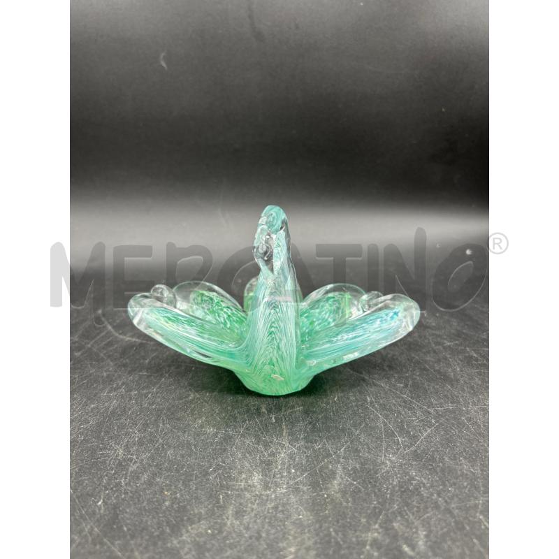 CIGNO VETRO MURANO VERDE | Mercatino dell'Usato Burolo 1