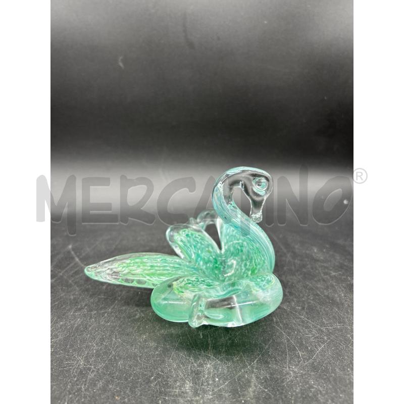 CIGNO VETRO MURANO VERDE | Mercatino dell'Usato Burolo 2
