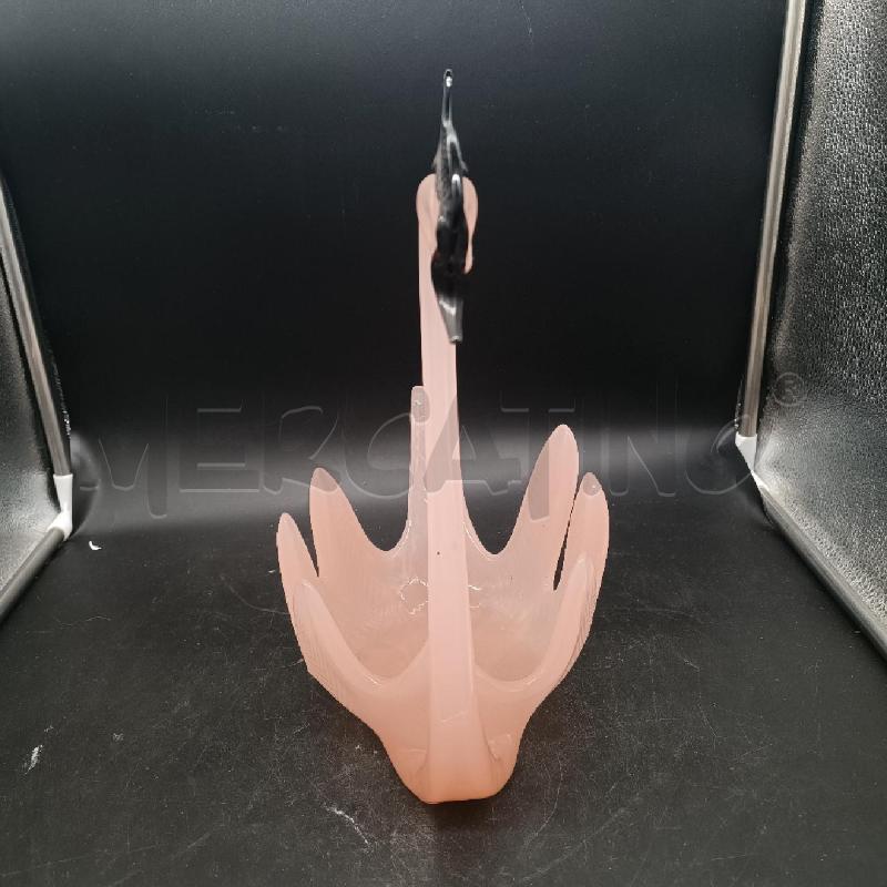CIGNO VETRO ROSA E NERO | Mercatino dell'Usato Burolo 2
