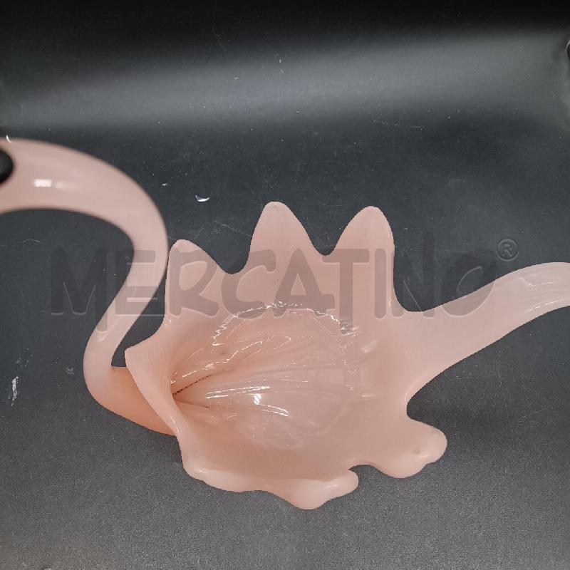 CIGNO VETRO ROSA E NERO | Mercatino dell'Usato Burolo 3
