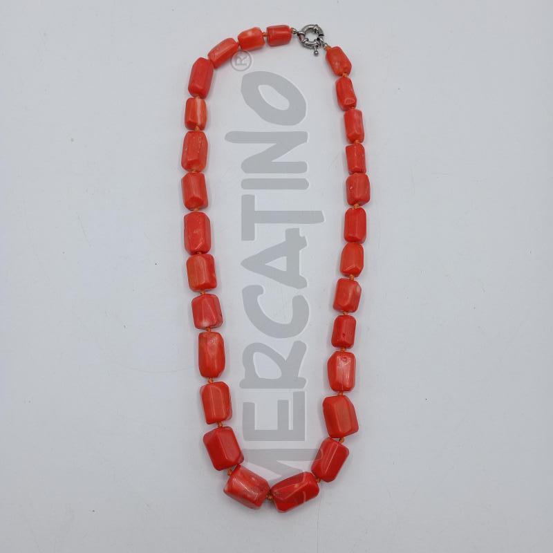 COLLANA CORALLO BAMBOO GRANDE ROSSO | Mercatino dell'Usato Burolo 1