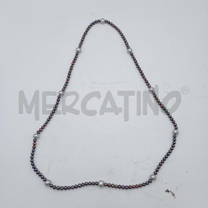 COLLANA PERLINE VINTAGE SCURE BIANCHE  | Mercatino dell'Usato Burolo 1