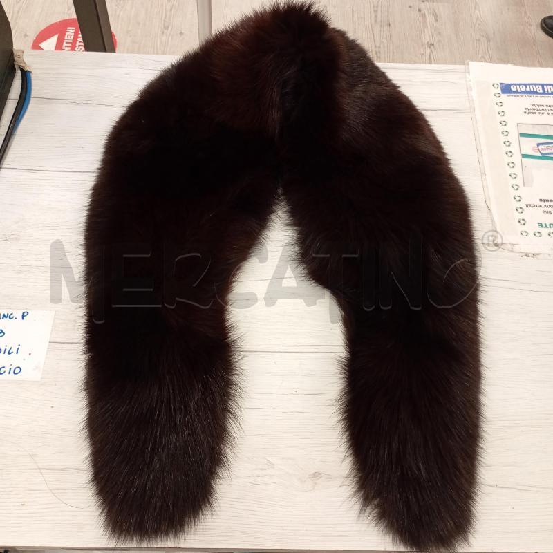COLLO PELO DI VISONE MARRONE CASTANO LUCIDO  | Mercatino dell'Usato Burolo 1