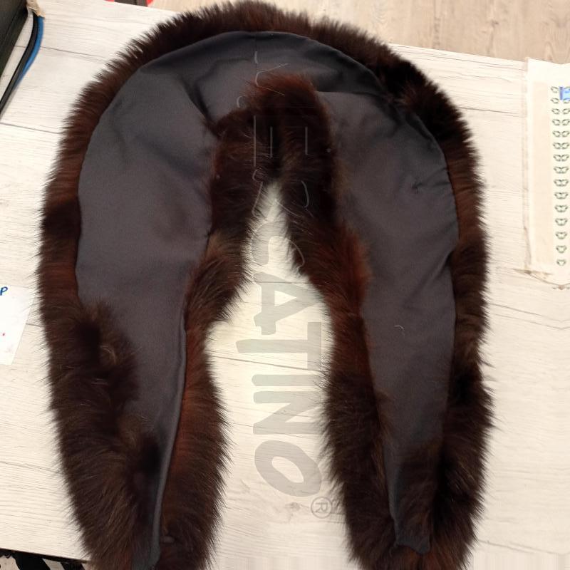 COLLO PELO DI VISONE MARRONE CASTANO LUCIDO  | Mercatino dell'Usato Burolo 2