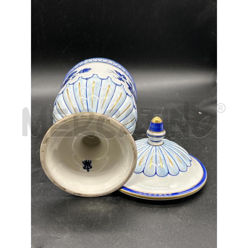 CONTENITORE CERAMICA BIANCA FIORI BLU | Mercatino dell'Usato Burolo 3