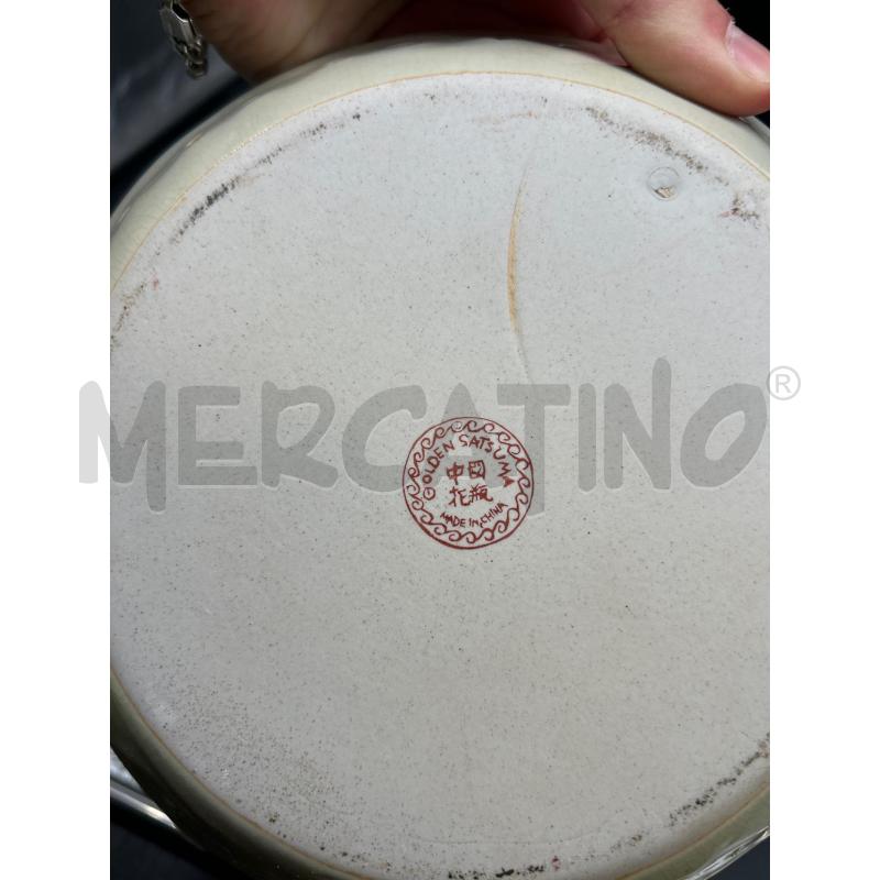 CONTENITORE CERAMICA + VASSOIO ORIENTALE SATSUMA  | Mercatino dell'Usato Burolo 4