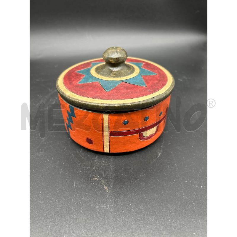 CONTENITORE COTTO DIPINTO ARANCIONE | Mercatino dell'Usato Burolo 1