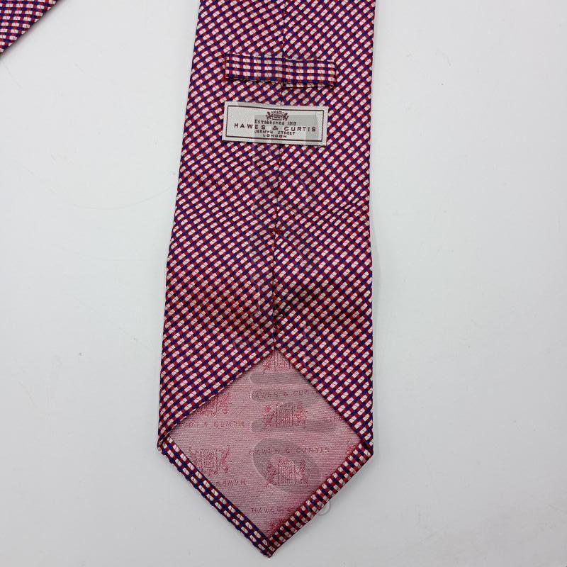 CRAVATTA HWASE CURTIS LONDON ROSSO BLU  | Mercatino dell'Usato Burolo 2