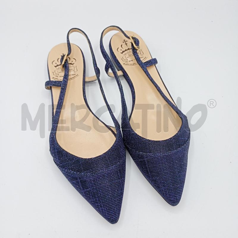 DECOLLETE BASSO L'ARIANNA BLU CANGIANTE STRASS | Mercatino dell'Usato Burolo 1