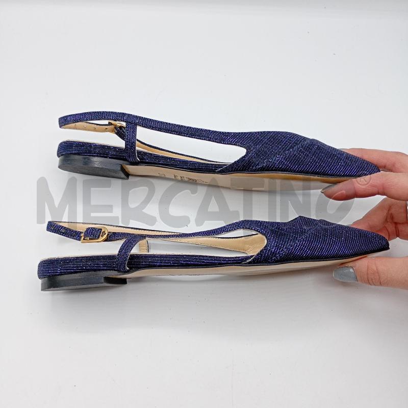 DECOLLETE BASSO L'ARIANNA BLU CANGIANTE STRASS | Mercatino dell'Usato Burolo 2