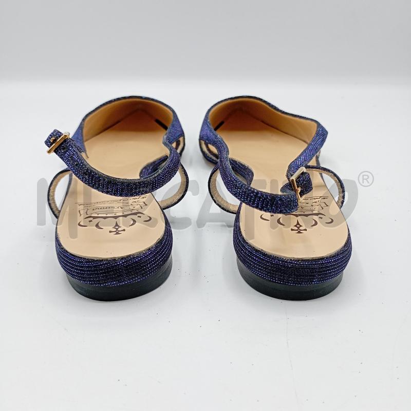 DECOLLETE BASSO L'ARIANNA BLU CANGIANTE STRASS | Mercatino dell'Usato Burolo 4