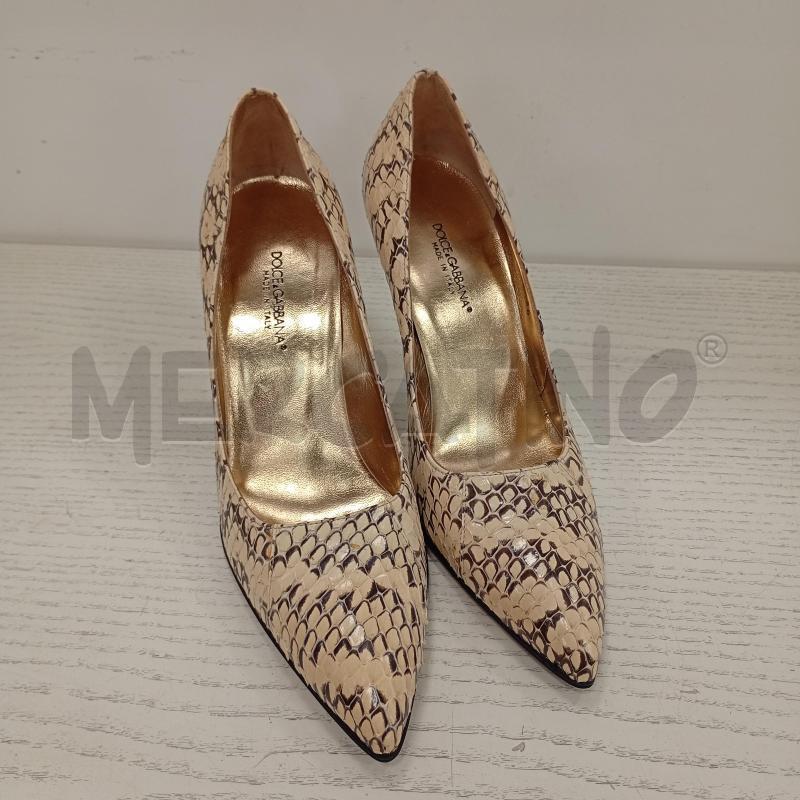 DECOLLETE DOLCE E GABBANA BEIGE ROCCIA TACCO A SPILLO | Mercatino dell'Usato Burolo 1