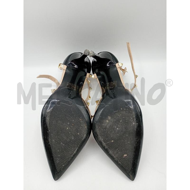 DECOLLETE EMANUELA NERO BEIGE BORCHIE | Mercatino dell'Usato Burolo 5