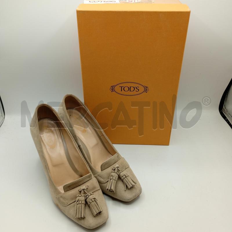 DECOLLETE TOD'S BEIGE FRANGETTE + SCAT | Mercatino dell'Usato Burolo 1