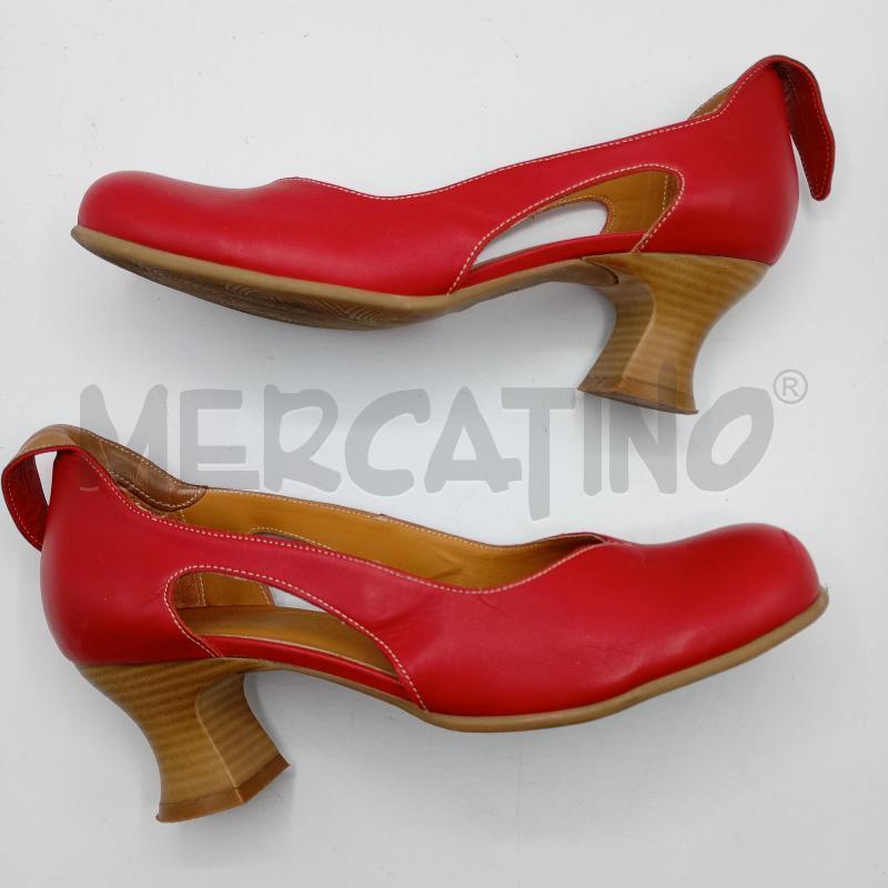 DECOLLETE VLADI IN PELLE ROSSA ARTIGIANALE | Mercatino dell'Usato Burolo 2