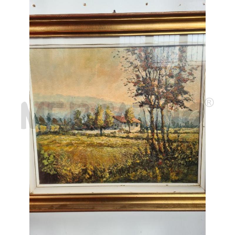 DIPINTO CAMPAGNA CORNICE DORATA | Mercatino dell'Usato Burolo 2