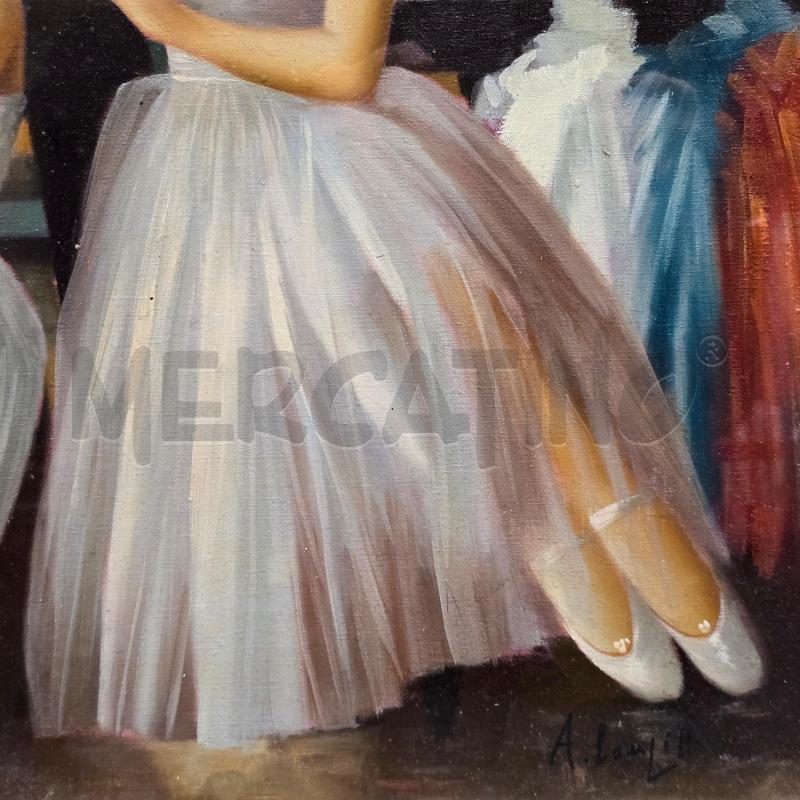 DIPINTO COPPIA BALLERINA CORNICE LEGNO | Mercatino dell'Usato Burolo 2