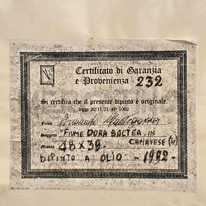 DIPINTO FIUME DORA BALTEA 48X39 CORNICE LEGNO | Mercatino dell'Usato Burolo 3