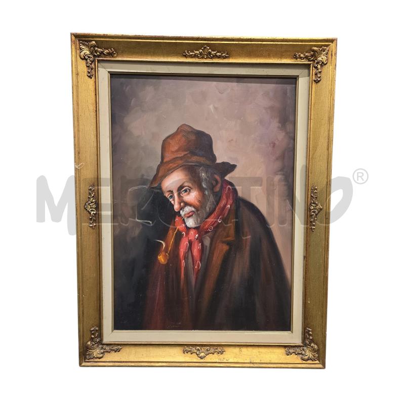 DIPINTO UOMO CORNICE LEGNO | Mercatino dell'Usato Burolo 1