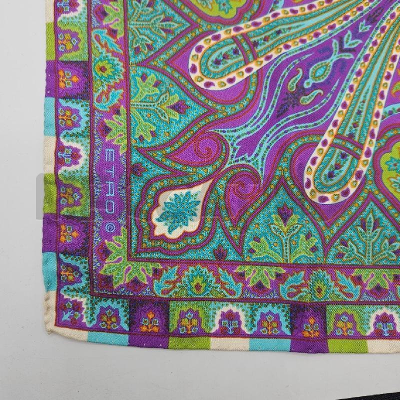 FAZZOLETTO ETRO AZZURRO VIOLA BAROCCO | Mercatino dell'Usato Burolo 3