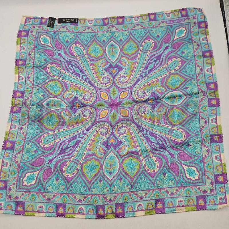 FAZZOLETTO ETRO AZZURRO VIOLA BAROCCO | Mercatino dell'Usato Burolo 5