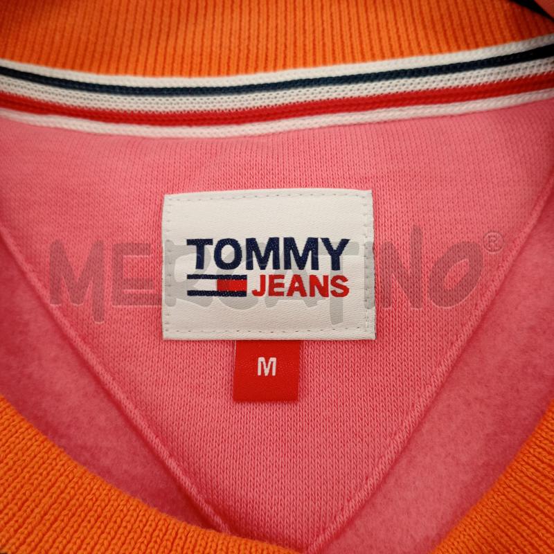 FELPA DONNA TOMMY JEANS ROSA CROP GIROCOLLO  | Mercatino dell'Usato Burolo 4