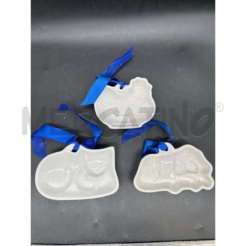 FORMELLE PZ. 3 CERAMICA BLU BIANCA | Mercatino dell'Usato Burolo 2