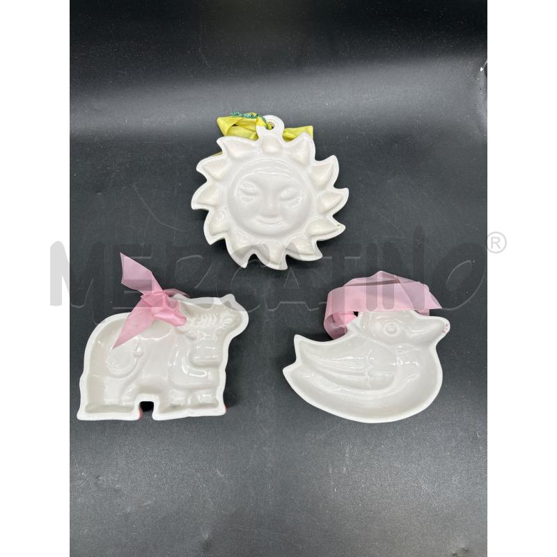 FORMELLE PZ. CERAMICA BIANCO ROSA GIALLO | Mercatino dell'Usato Burolo 2