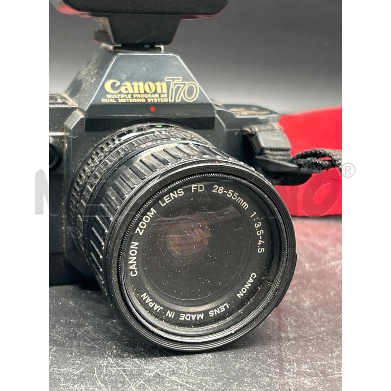FOTOCAMERA CANON T70 CON FLASH | Mercatino dell'Usato Burolo 1