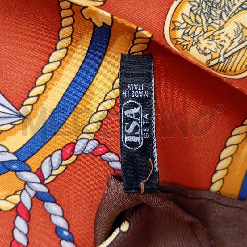 FOULARD ISA MARRONE BEIGE MEDAGLIONI REALI | Mercatino dell'Usato Burolo 4
