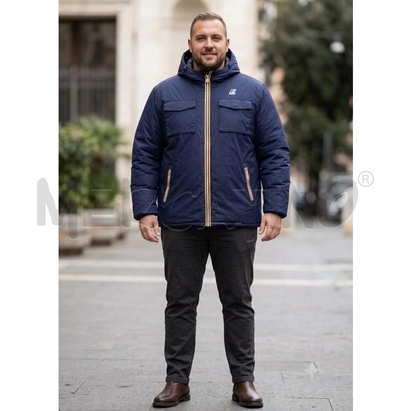 GIACCA A VENTO UOMO K-WAY BLU NAVI E GRIGIO TRAPUTANTO  | Mercatino dell'Usato Burolo 1