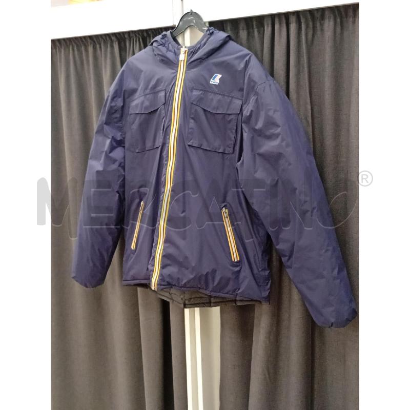 GIACCA A VENTO UOMO K-WAY BLU NAVI E GRIGIO TRAPUTANTO  | Mercatino dell'Usato Burolo 2