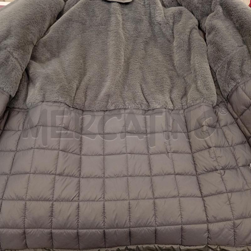 GIACCA DONNA GRIGIO INTERNO PELLICCITO CAPPUCCIO LUNGA | Mercatino dell'Usato Burolo 4