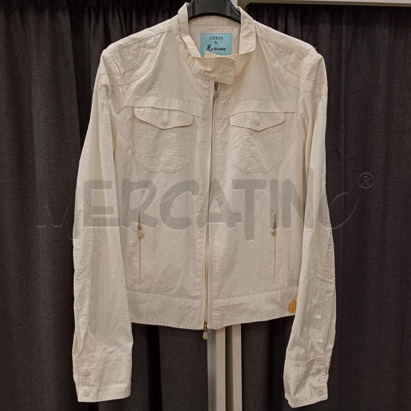GIACCA DONNA GUAESS MARCIANO BEIGE MONOGRAM ZIP  | Mercatino dell'Usato Burolo 1