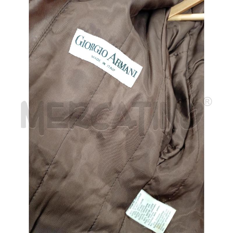 GIACCA GIORGIO ARMANI IN PELLE MARRONE | Mercatino dell'Usato Burolo 3