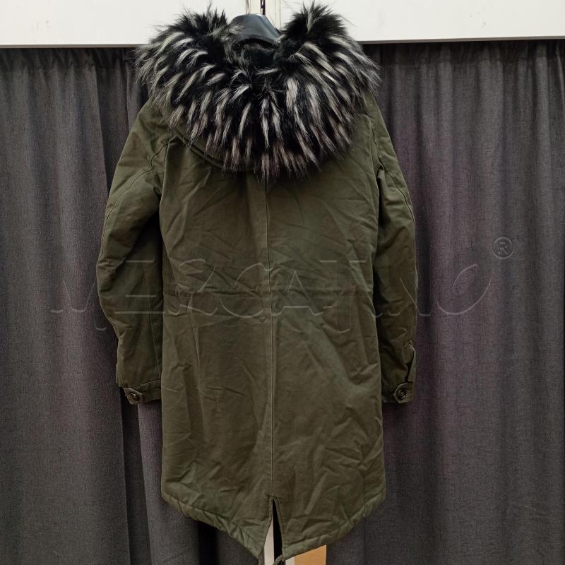 GIACCA PARKA IN TESSUTO VERDE MILITARE  | Mercatino dell'Usato Burolo 2