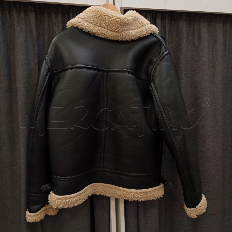 GIACCONE UOMO PULL&BEAR NERO IN PELLE ZIP | Mercatino dell'Usato Burolo 2