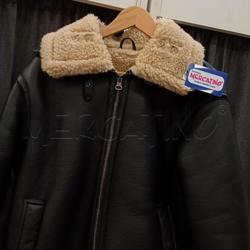 GIACCONE UOMO PULL&BEAR NERO IN PELLE ZIP | Mercatino dell'Usato Burolo 3