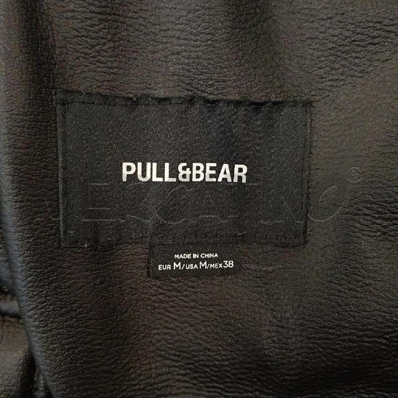 GIACCONE UOMO PULL&BEAR NERO IN PELLE ZIP | Mercatino dell'Usato Burolo 4