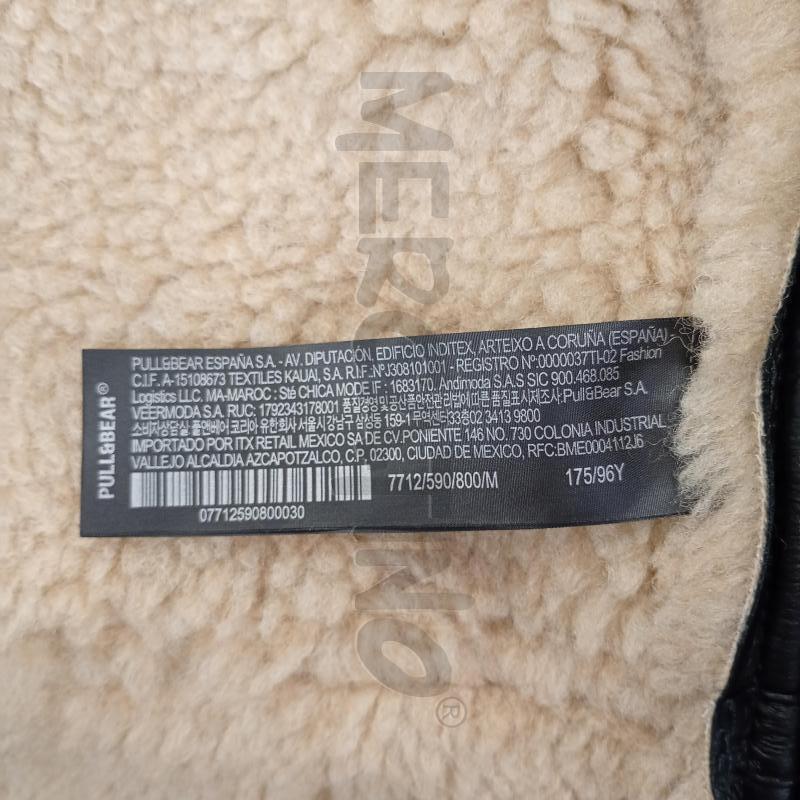GIACCONE UOMO PULL&BEAR NERO IN PELLE ZIP | Mercatino dell'Usato Burolo 5